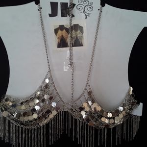 Women's exotic bra chain